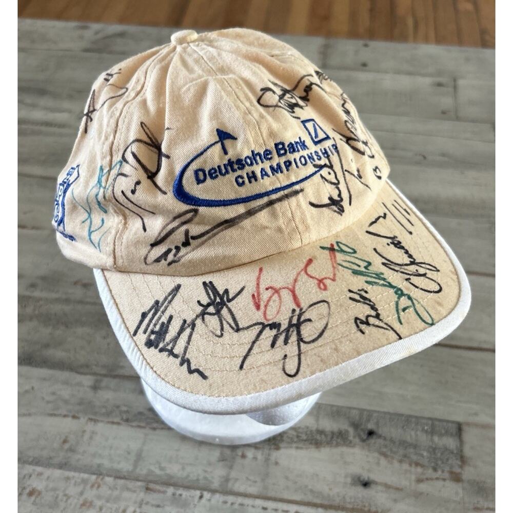 PGA Tour Signed Cap Deutsohe Bank Championship Boston Adjustable